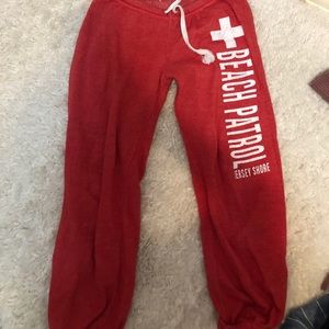 Beach Patrol Red Sweatpants